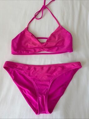Body Glove Hot Pink Halter Bikini Set M tags removed